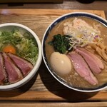 鴨出汁中華蕎麦 麺屋yoshiki - 鴨、蟹、オマール海老そば+鴨葱紅花卵TKG