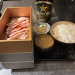 大衆焼肉 焼肉エース - 飛騨牛カルビと黒毛和牛ミスジと赤身ランチ 小100g