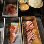 大衆焼肉 焼肉エース - 飛騨牛カルビと黒毛和牛ミスジと赤身ランチ 小100g