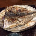 冷汁定食1200円の鰺の開き