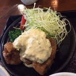 魚山亭 - 冷汁定食1200円のチキン南蛮
