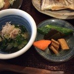 魚山亭 - 冷汁定食1200円お漬物と御惣菜