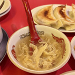 本格餃子 包 - ライスには玉子スープが付きました♪