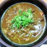 道の駅 針テラス ノースリリィ　フードコート - カレーラーメン(600円)・・・甘口カレーに出汁が合わさって、旨いぞこれは^^。 カレーうどんよりもコクを感じます。