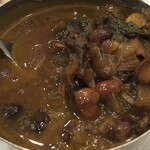 インド料理 パリワル - グンドゥルック(発酵乾燥青菜)と大豆のスープカレー