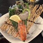 おいしい酒と料理 なかよし - 泳ぎ車海老　造り