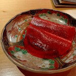 六本木 大皿焼肉 老中 - 【おかわり漬物】紅芯大根の三輪漬け
