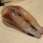 鮨 にし岡 - 鬼鰺（兵庫・明石）　◎