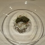 鮨 にし岡 - モモガニ（兵庫・柴山） 上に蟹味噌　◎