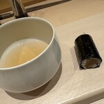 鮨 にし岡 - 無漂白干瓢（栃木） とペアリングの〝鳳凰単叢〟