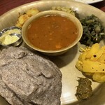 プルジャ ダイニング - ディードのマトンカレーダルバート！アチャールも素晴らしい！