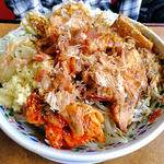 麺マッチョ - まぜそば（無料トッピング全部）