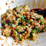 麺マッチョ - 台湾まぜそば（追い飯・ミートトッピング投入！）