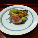 徳うち山 - 鴨ロースと焼九絵と藤久郎。