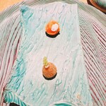 SÉN - 柿のピクルスをタルトに。栗のピューレの入った栗の揚げパン