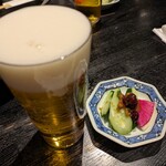 鎌倉 松原庵 - エビス樽生・お通し