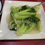 横浜飯店 - 青菜。あっさり味付け。