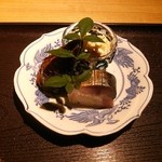 Kiharu - 鯖寿司、鮎の甘露煮、りんごとバナナの白和え