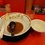横浜家系ラーメン 裏大輝家 - e-GFR対策でスープ残しました！