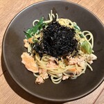 PISOLA 武石インター店 - スモークサーモンと貝柱の柚子胡椒仕立ての和風ソース(パスタ)