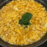 大正庵釜春本店 - コーンと卵の色合いもいいなぁ。