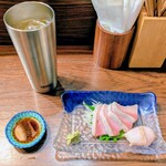 かすうどん 燕び - 寒ブリ刺身