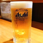 やきとり家 錦海まる - 『生ビール（中ジョッキ）』