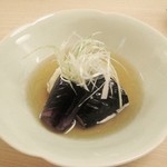Kappou Takeuchi - 揚げ物　胡麻豆腐と茄子の揚げ出し
