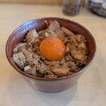 鶏白湯そば 燠 - 濃厚たまごの肉めし