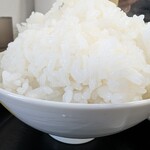 白龍ラーメン - 通常量の山盛りごはん