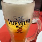 中華そば ふくもり - プレミアムモルツ　中ジョッキ