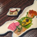 いかの墨 - お皿が新潟県の形