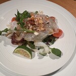 銀座ろくさん亭 - サラダ仕立てのお造り