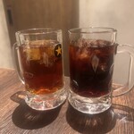 和牛ホルモン一頭買い うしはち - にっぽん紅茶ハイとあずき茶ハイ