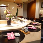 寿し処ふしみ - カウンター席         12名                          膝掛け(春ピンク色)