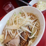 ラーメン二郎 - ラーメンミニ＋ニンニク少し＋白ネギ炙