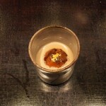 やまぐち - キャラメルパンナコッタ、大きい栗、栗のソース