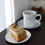 coffee house takizawake - 和栗のモンブラン（830円） コーヒー（期間限定コロンビアnitro）（970円）