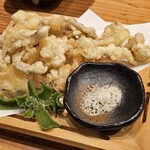 禄 - 呼子のイカの天ぷら（刺身食べたあとに作ってもらえます）