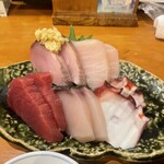Sashimi to Nihonshu Nami ni Chidori
