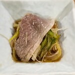 鴨ときどき馬 - 京鴨使用　鴨ロースのしゃぶしゃぶ