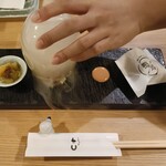 鴨ときどき馬 浜松町本店 - 季節の一品、鴨とチーズの瞬間燻製、かわいい鴨メンチ