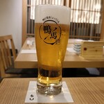 鴨ときどき馬 - 生ビール