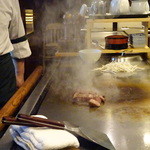 ステーキ池田 - ブシュ～っと火が消えましたぁ(笑)