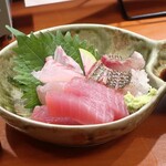 温鮮酒場 ちょんまげ - お造り盛り合わせ三種
