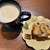 ENEX - 料理写真:カフェラテとマフィン