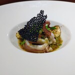 しまなみふれんち Murakami - 烏賊 クスクス バジル マコモダケ
      『剣先イカ　イカスミチキンブイヨン』