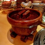 六本木 大皿焼肉 老中 - 【７品目...旬食材の黒楽土鍋ご飯】