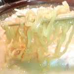 らーめん 嘉究 - 味噌ラーメンの麺　リフトアップ