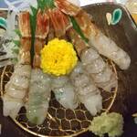 味処 高崎 - 白ガス海老。甘～い(^^)